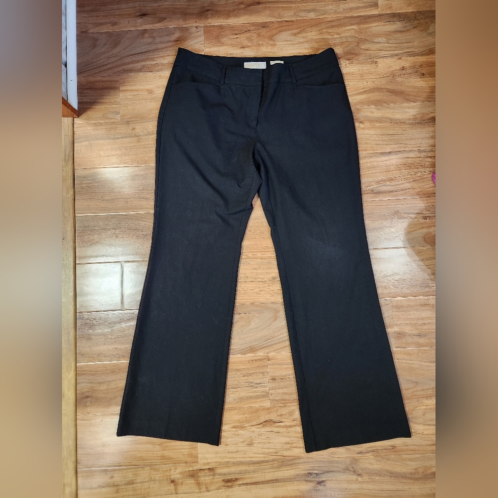 Michael Kors Black Women's Trousers 14R Gramercy Fit Pants Slacks